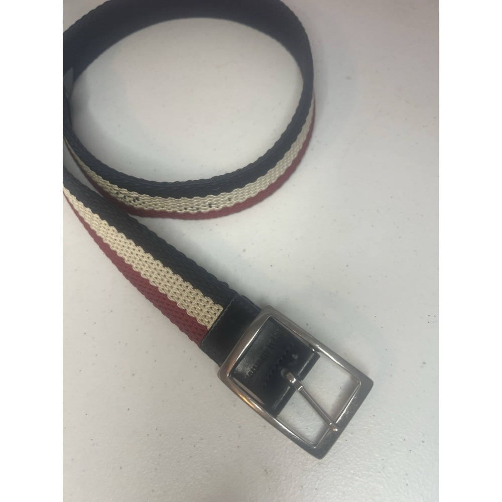 Royal Albartross Woven Elastic Stretch Golf Belt Red White Navy Striped Sz Small